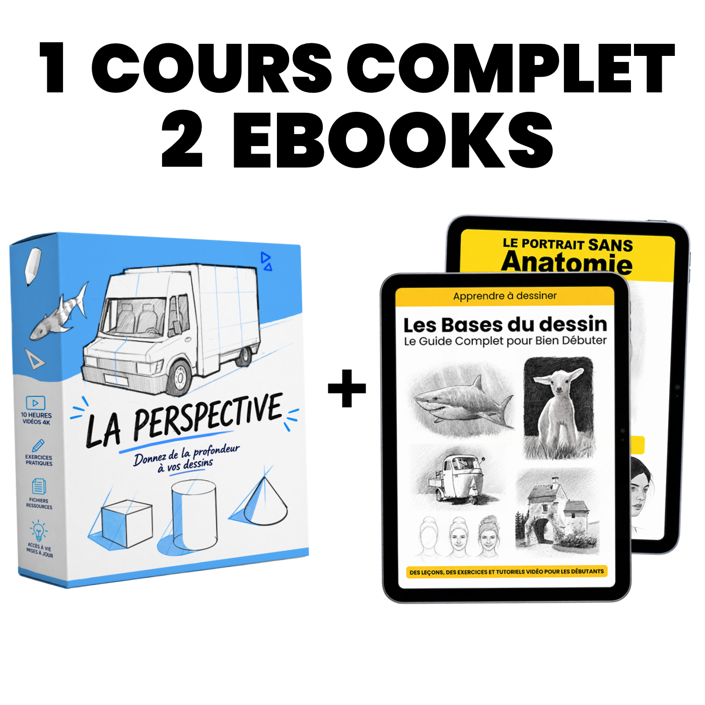 La Perspective pour les Débutants + Le Portrait Sans Anatomie + Les Bases du dessin
